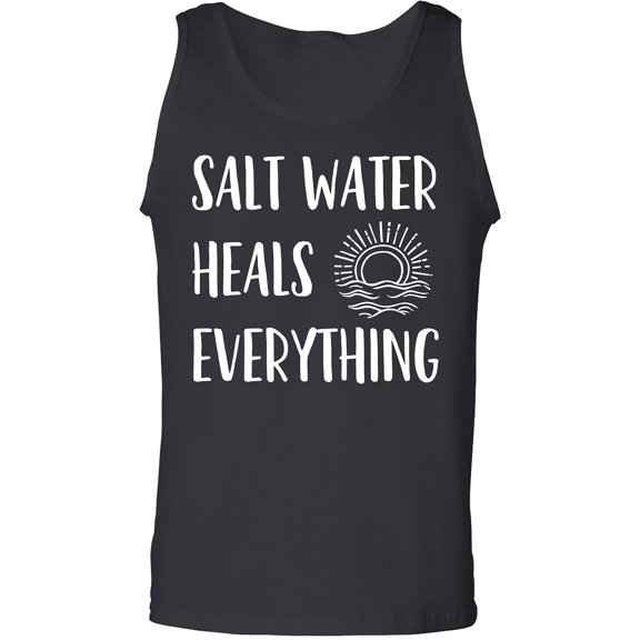 Salt Water Heals Everything Adult Tank Top