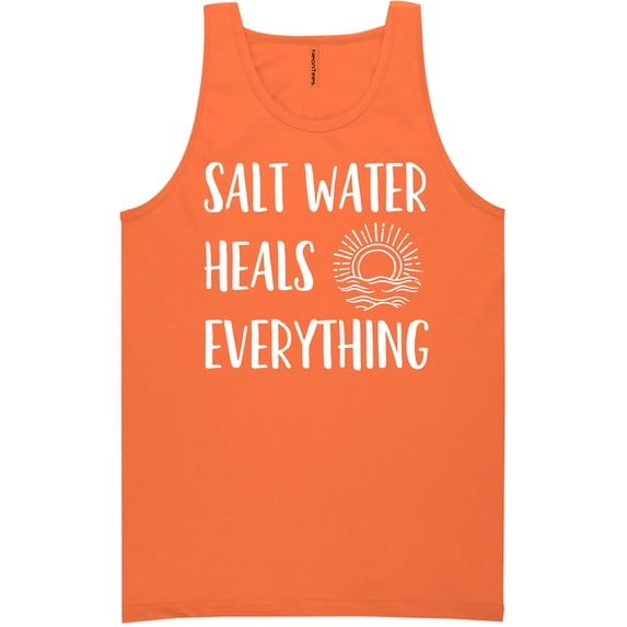 Salt Water Heals Everything Neon Tank Top