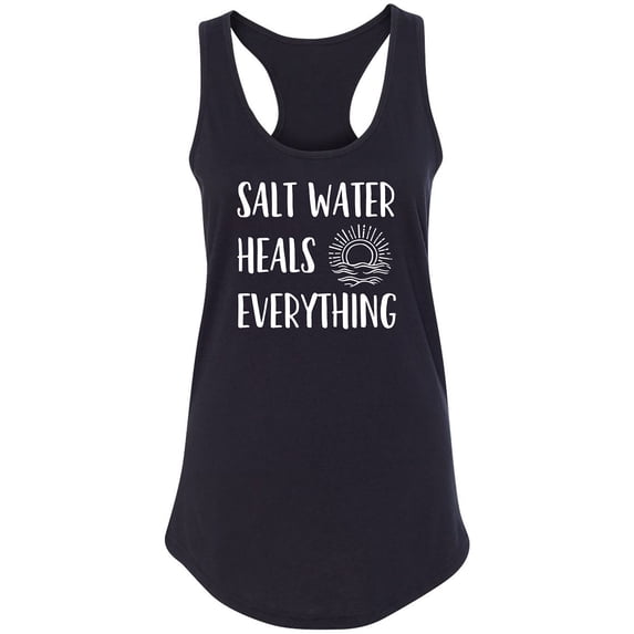 Salt Water Heals Everything Racerback Tank