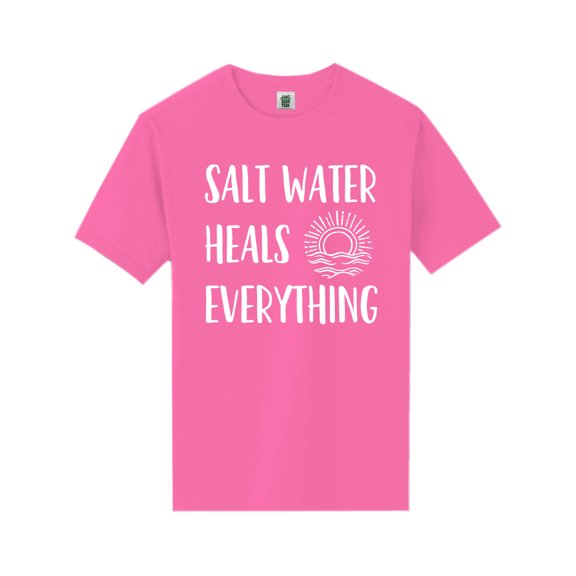 Salt Water Heals Everything Short Sleeve Neon T-Shirt