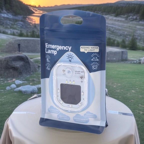 Salt Water Powered LED Emergency Light, No Battery Required Ultra Long Lasting Over 120 Hours Survival Lamp, Waterproof Explosion Proof Emergency Lantern for Earthquake Flood Camping Outdoor