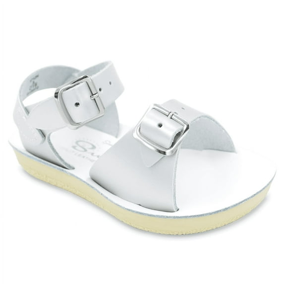 Salt Water Sandals 1712-SILVER: by Hoy Shoe Surfer Silver Sandal (13 M US Toddler)