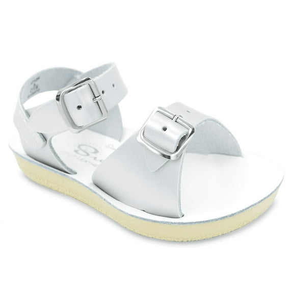 Salt Water Sandals 1712-SILVER: by Hoy Shoe Surfer Silver Sandal (2 M US Little Kid)