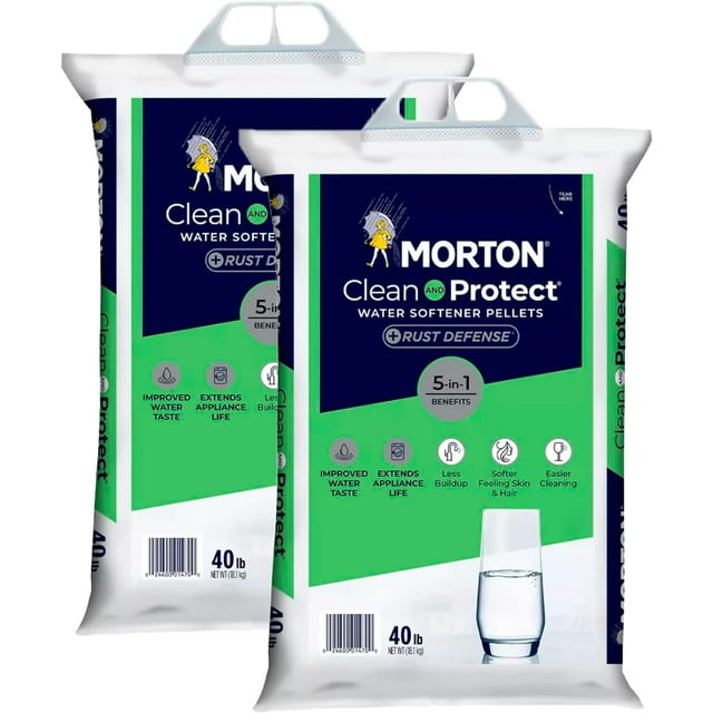 Salt Water Softener Pellets Rust Defense, 40 Lb (2 pack)