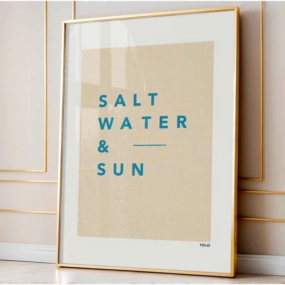 Salt Water Sun Beach House Typography Wall Art Poster Unframed Paper Print