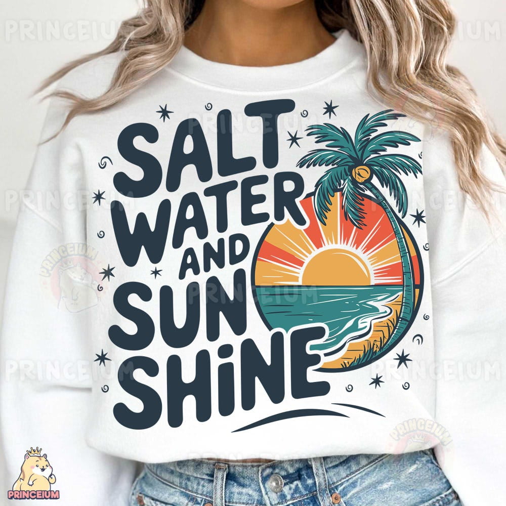 Salt Water and Sun Shine Crew Neck Tee