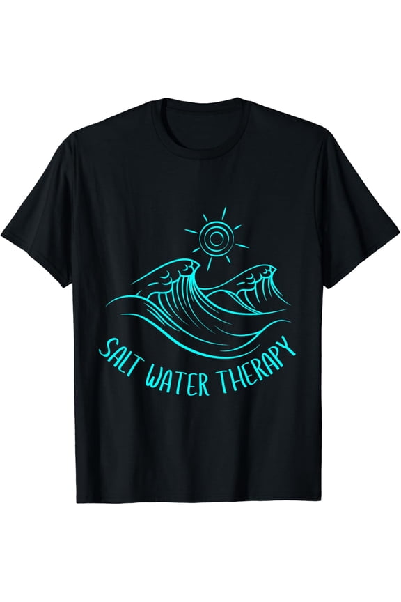 Salt Water Therapy Beach Lover Ocean Waves Summer Vacation T-Shirt