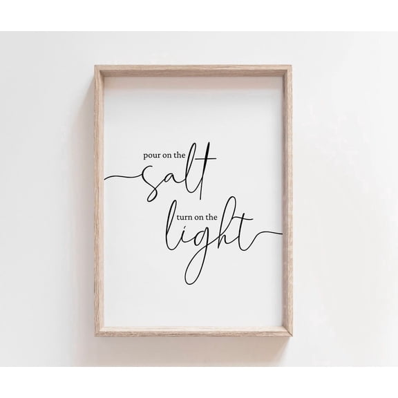 Salt and Light Bible Verse Christian Scripture Art Matthew 5:13-14 You Are the Light Wall Art Print