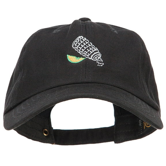 Salt and Lime Embroidered Unstructured Cap - Black OSFM