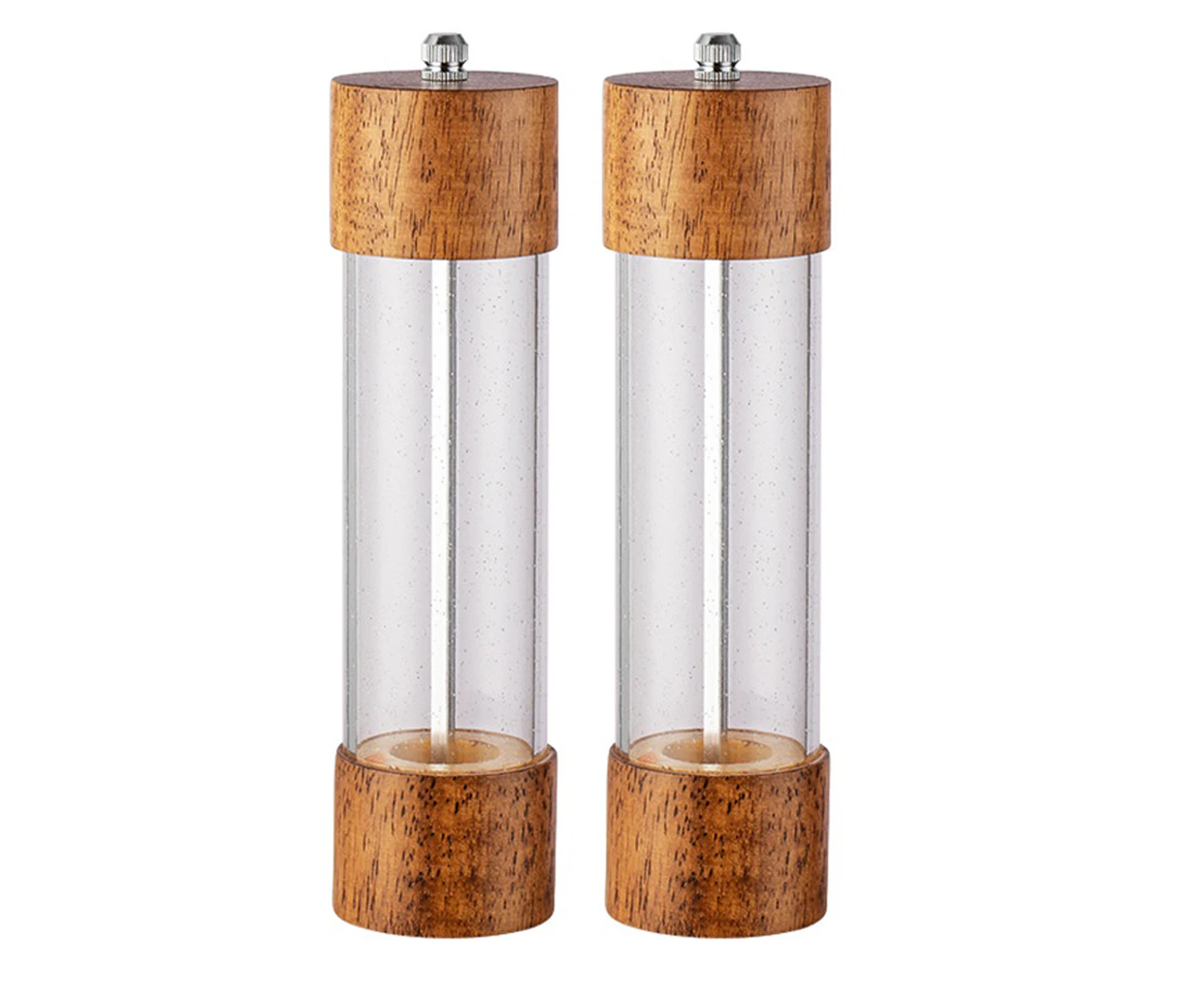 Salt and Pepper Grinder Set, Manual Refillable Salt and Pepper Mills