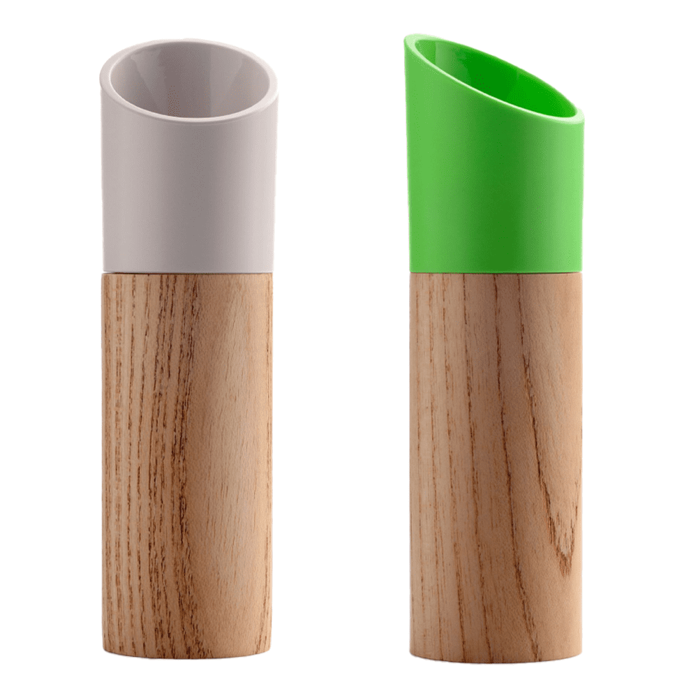 Salt and Pepper Grinder Set, Manual Wood Pepper Mill & Salt Grinder with Adjustable Coarseness
