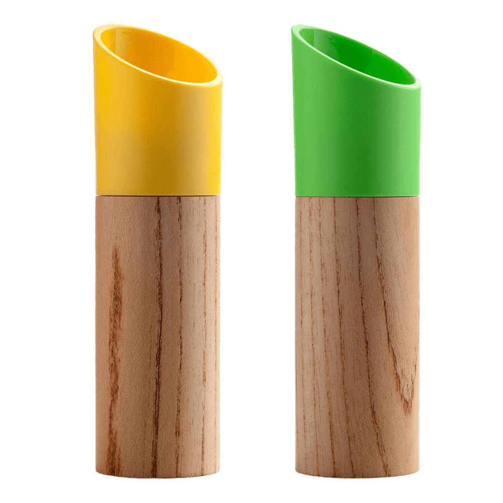 Salt and Pepper Grinder Set, Manual Wood Pepper Mill & Salt Grinder with Adjustable Coarseness
