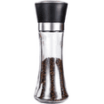 thumbnail image 1 of Salt and Pepper Grinder Set - Refillable Sea Salt & Peppercorn Stainless Steel Shakers - Salt and Pepper Mill, Tall Black, 1 of 5