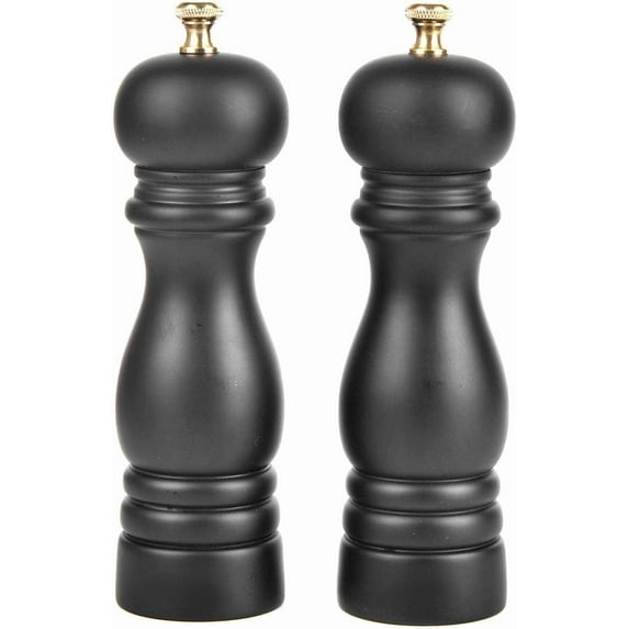 Salt and Pepper Grinder Wooden Pepper Mill Grinder Salt Pepper Shakers Set of 2 with Adjustable Ceramic Rotor- 7 Inch