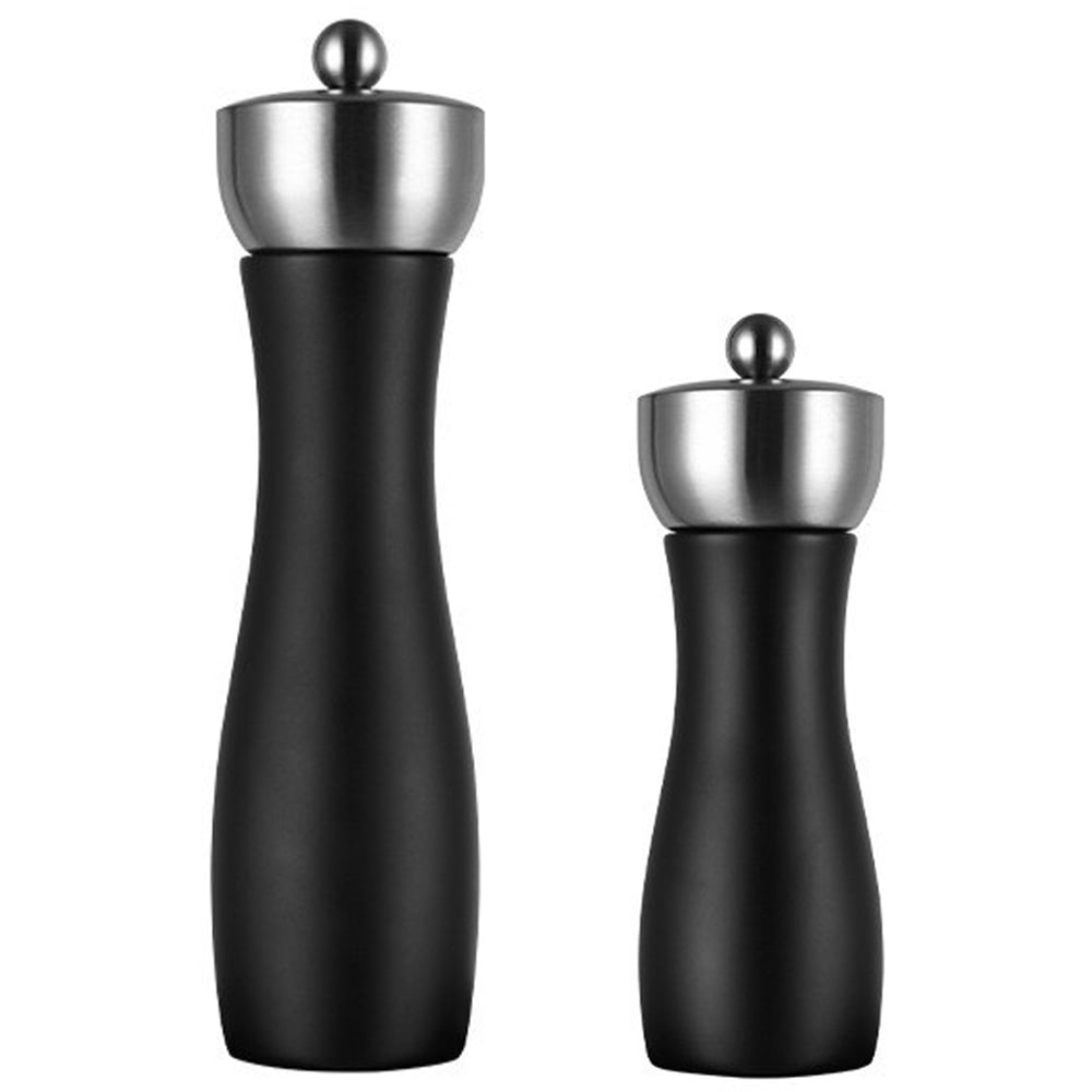 Salt and Pepper Grinders Refillable Set,Solid and Durable Salt Grinders