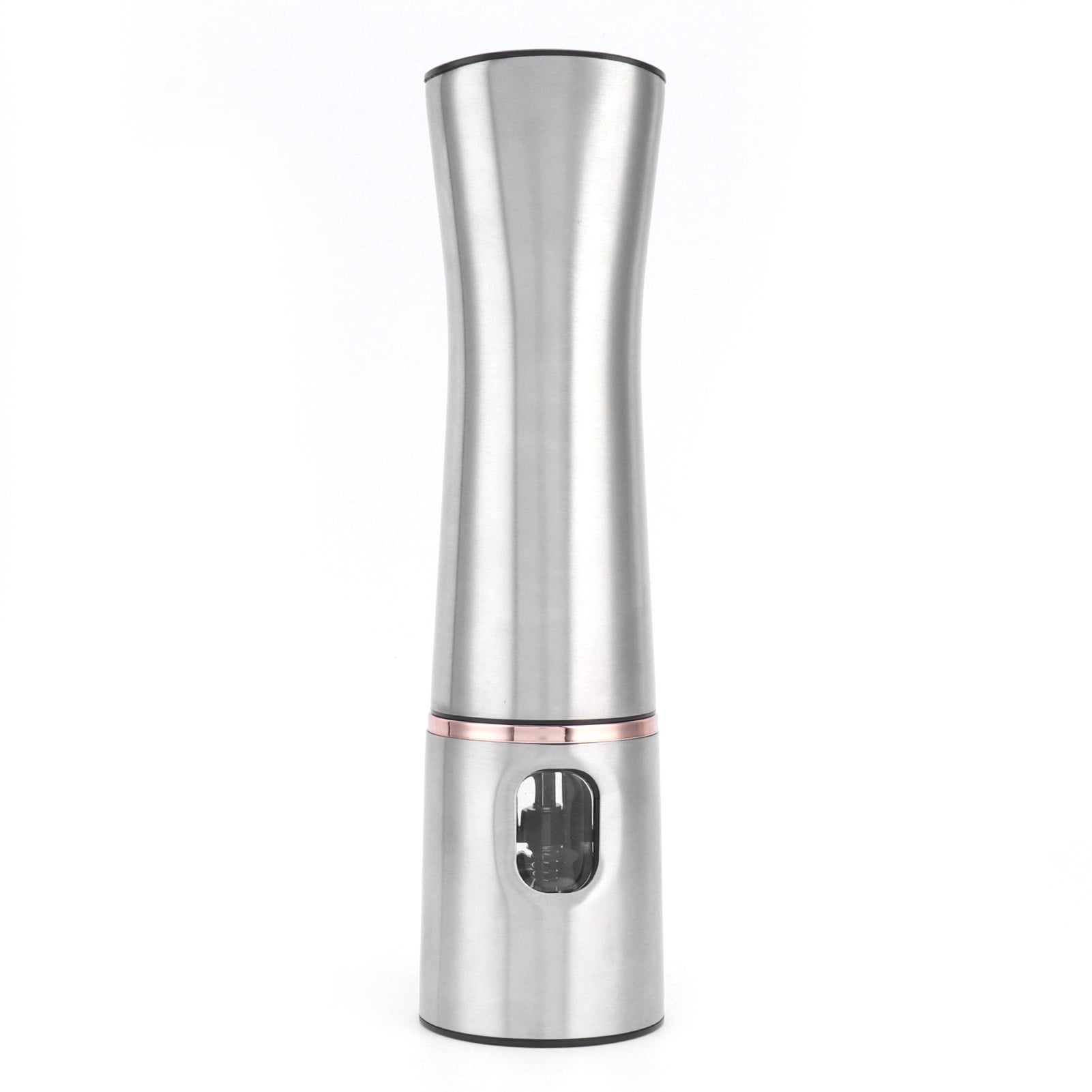 Salt and Pepper Grinders Stainless Steel Body Acrylic Ceramic Grinding Core Adjustable Battery