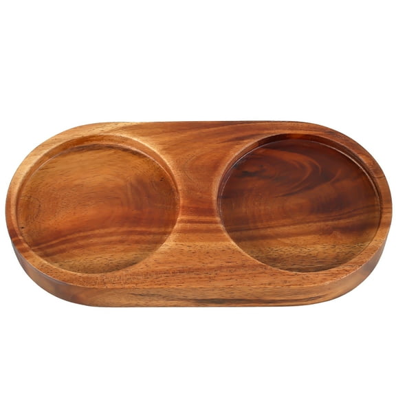 Salt and Pepper Mill Tray Wood Pepper and Salt Mill Holder Pepper Grinder Rest Heat Drop Resistant Inner Diameter 6.3cm/2.48inch