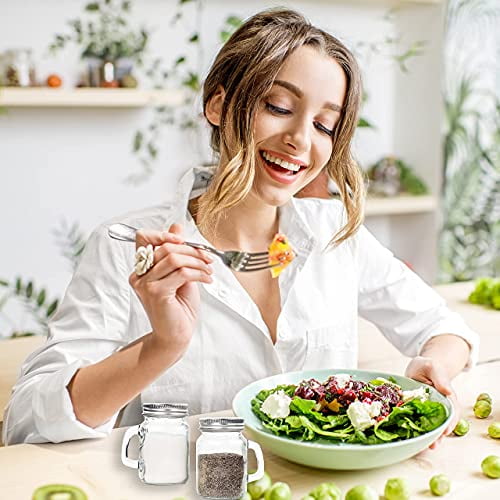 Salt and Pepper Shakers Glass Mason Jar Spice Jars