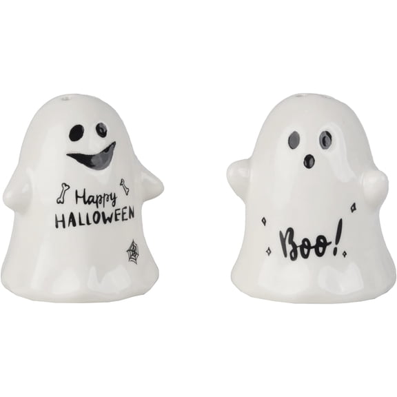 Salt and Pepper Shakers Happy Halloween & Boo! Halloween Ghosts