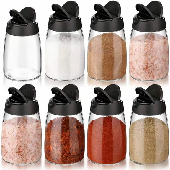 Salt and Pepper Shakers, Moisture-Proof Condiment holders 150ML, 8/pack, for Kitchen Restaurant Home BBQ Camping