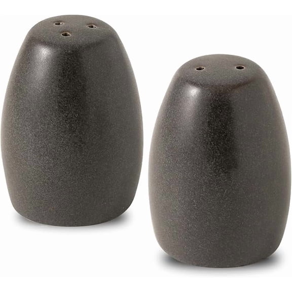 Tikooere Stoneware Salt & Pepper Shakers, Farmhouse Style with Pour Spout, 2-Pack