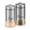 thumbnail image 1 of Salt and Pepper Shakers Set with Stainless Steel Lid for Kitchen Gadgets Cooking Spice Dispenser-B, 1 of 5