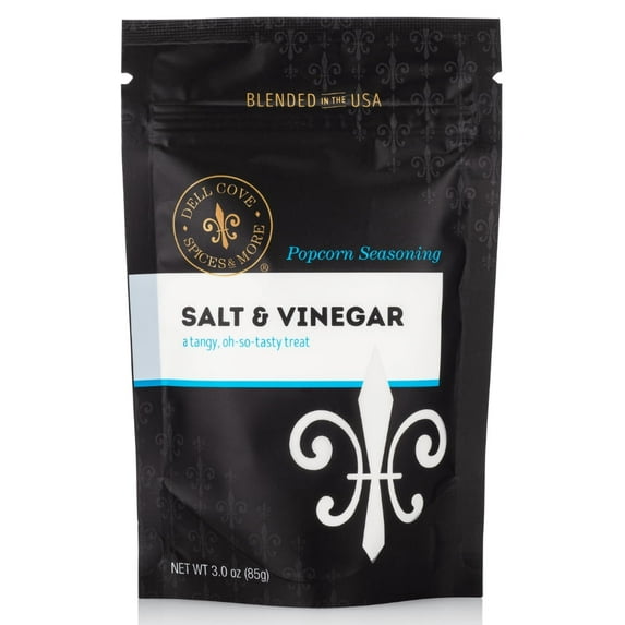 Salt and Vinegar Popcorn Seasoning - Perfect for Stovetop Popping - Sugar-Free & Vegan - Dell Cove Spices, 3 oz
