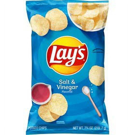 Salt and Vinegar Potato Chips 7.75 Ounce Plastic Bag