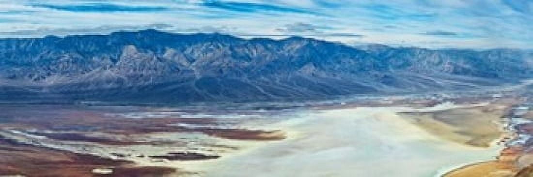 Salt flats viewed from Dantes View Death Valley Death Valley National Park California USA Canvas Art - Panoramic Images (18 x 6)