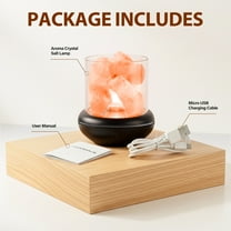 Himalayan Salt Lamp Diffuser, 7 Color Changing Essential Oil Diffuser with Natural Salt Rocks, Ultrasonic Aromatherapy Humidifier for Sleep.