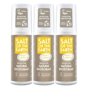 Salt of The Earth Amber and Sandalwood Spray Deodorant 100ml Pack of 3