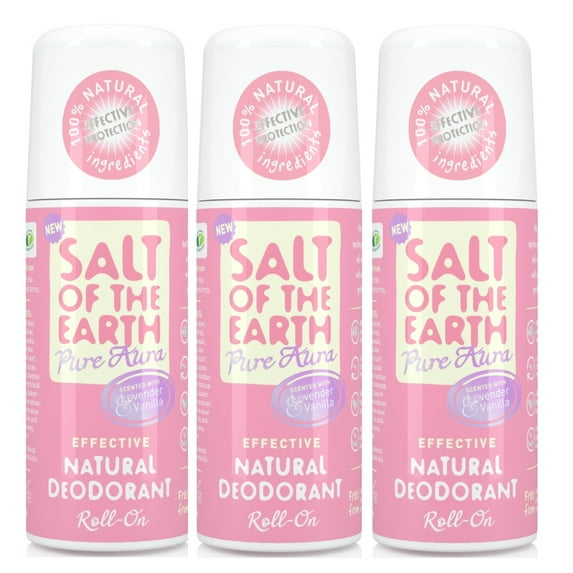 Salt of The Earth Lavender Vanilla Roll-on Deodorant 75ml (Pack of 3)
