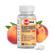 SaltStick Electrolyte FastChews, 60 Peach Chewable Electrolyte Tablets, 60 Count