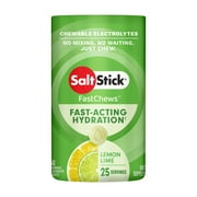 SaltStick Electrolyte FastChews, Lemon Lime Chewable Electrolyte Tablets, Salt Tablets for Runners, 50 Count