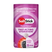 SaltStick Electrolyte FastChews, Mixed Berry Chewable Electrolyte Tablets, Salt Tablets for Runners, 50 Count