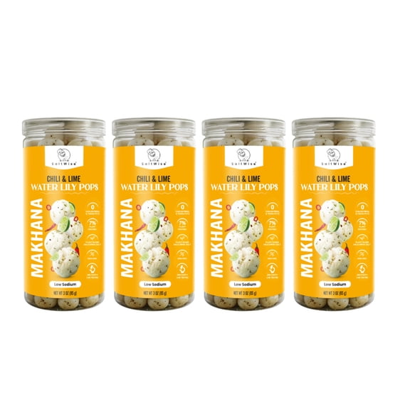 SaltWise Water Lily Pops (Foxnuts/Makhana) - Chili Lime Pack of 4