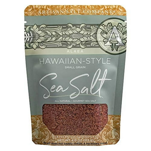 Artisan Salt Company Alaea Red Hawaiian-style Sea Salt, Coarse, Zip-Top Pouch, 4 Ounce