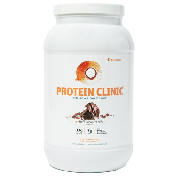 SaltWrap Protein Clinic - All-In-One Muscle Building Protein Shake with HMB and Collagen - Chocolate Fudge