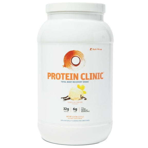 SaltWrap Protein Clinic - All-In-One Muscle Building Protein Shake with HMB and Collagen - Vanilla Cream