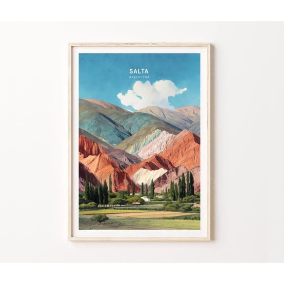 Salta Argentina Colorful Mountain Landscape Home Decor