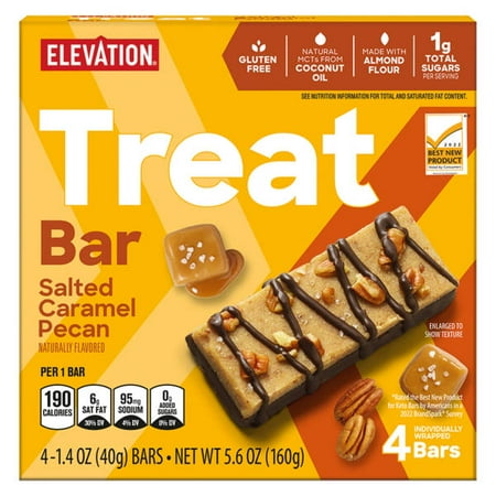 Salted Caramel Keto Bar, 4 count- Pack of 2