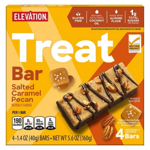 Salted Caramel Keto Bar, 4 count