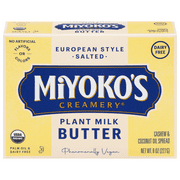 Miyoko's Kitchen Salted European-Style Plant Milk Butter Spread, 8 oz Box, Ready to Use
