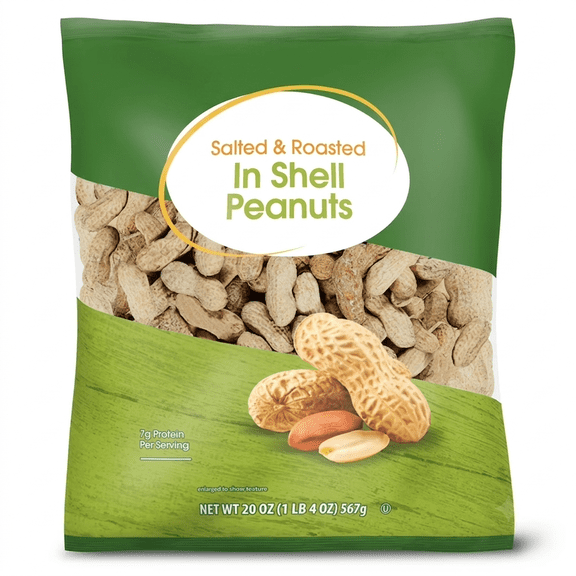 Salted & Roasted in Shell Peanuts, 20 oz