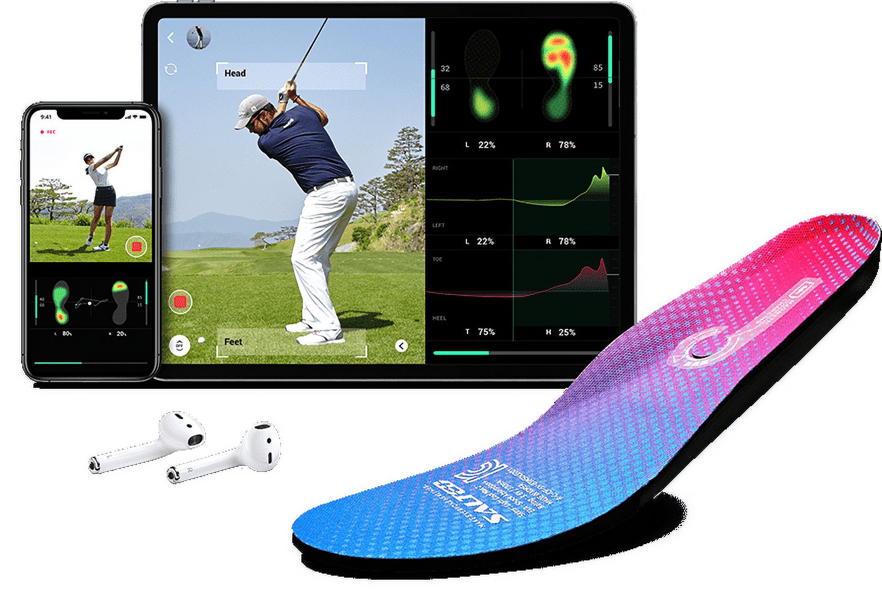 Salted Smart Insole For Golf Size M (US Men 8 / 8.5 /9 Women
