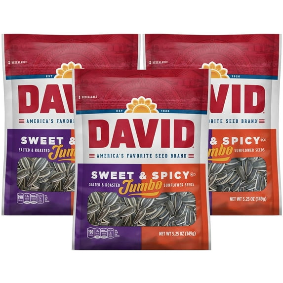Salted Sweet Spicy Jumbo Sunflower Seeds, 5.25 Ounces (3-Pack)