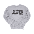 thumbnail image 1 of Trenz Shirt Company Womens Love God Love People Christian Crewneck Sweatshirt-Sport Grey-Large, 1 of 8
