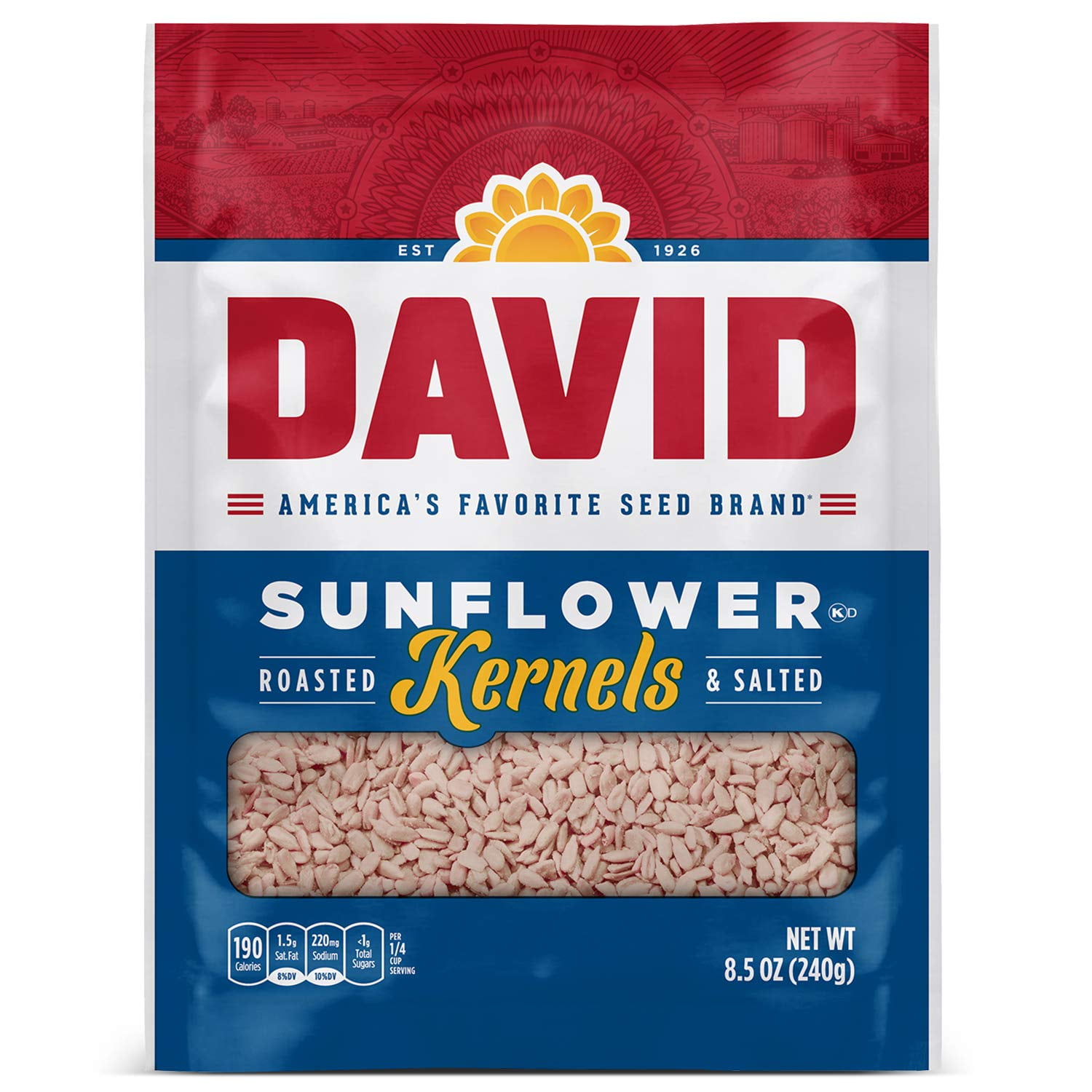 Salted and Roasted Sunflower Kernels, Keto Friendly Snack, 8.5 OZ Bags