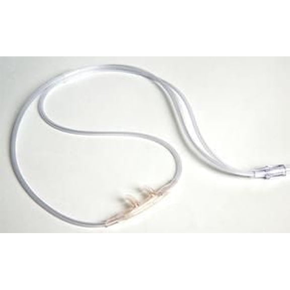 Salter Soft Adult Nasal Cannula Low Flow Curved Prong / NonFlared Tip, 7 Foot O2 Line, 1 Each
