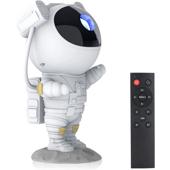 Saltnlight Astronaut Star Projector, Galaxy Light with Timer and Remote Control, Starry Night Light Projector for Bedroom